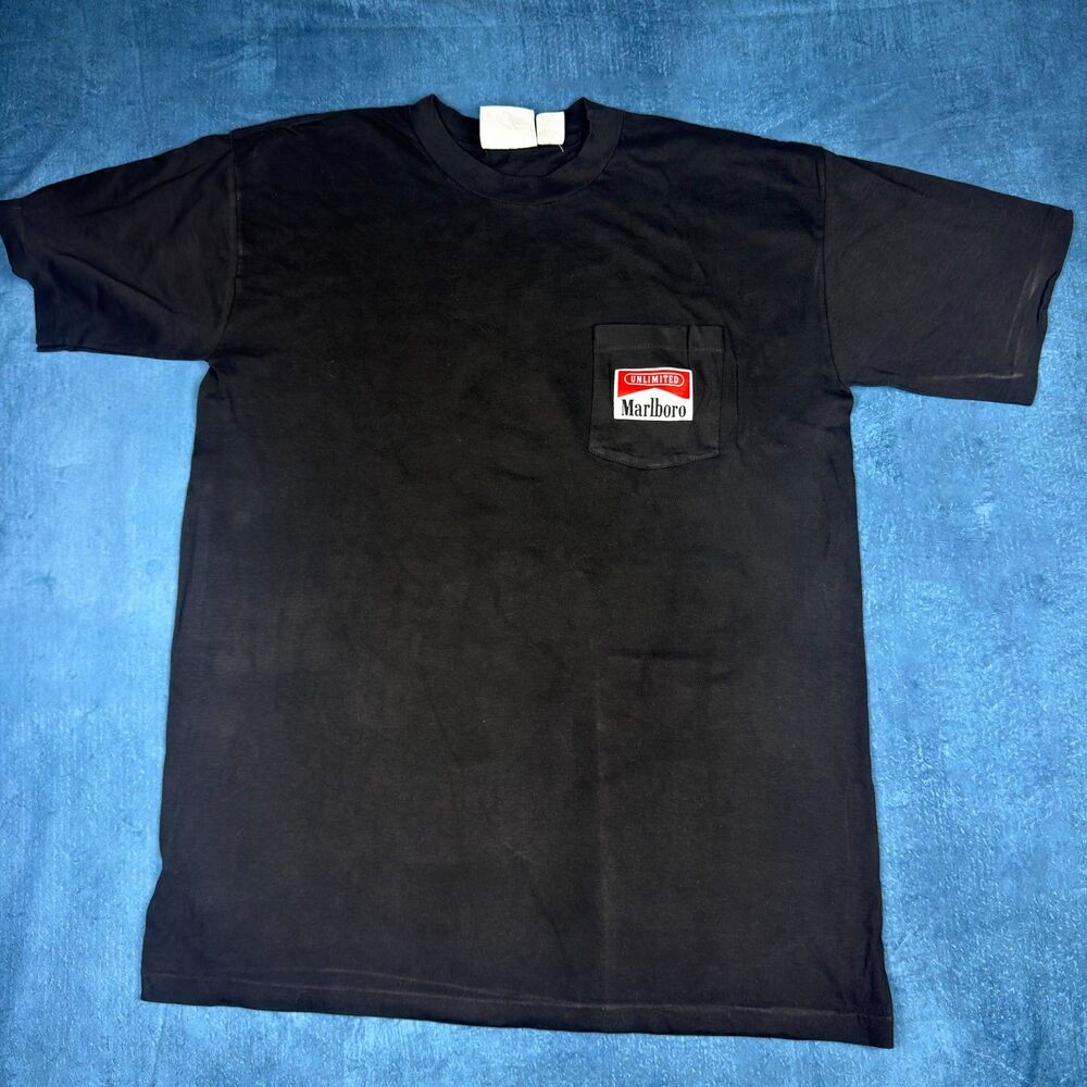 Vintage 90s Marlboro Unlimited Train Pocket Tee One Size